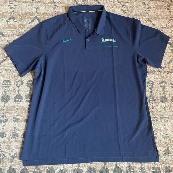 Nike Dri Fit Seattle Mariners MLB Polo Men Size XXL Lightweight Summer Baseball - Picture 7 of 9